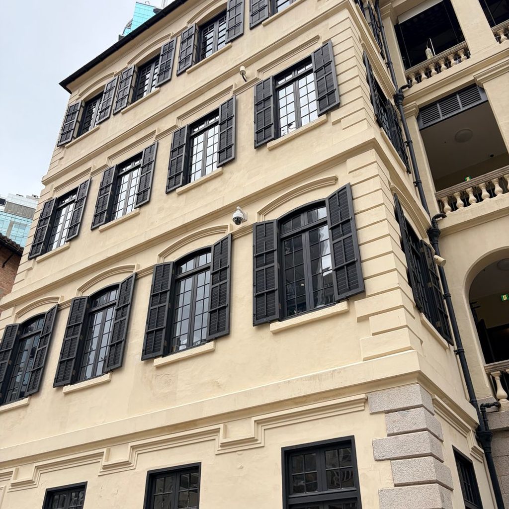 Expert professional contact location imagery showing professional building exterior restoration work